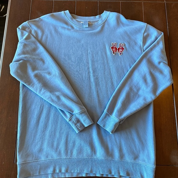 Hang TN Henry Gloves Crewneck Sweatshirt- Titans Powder Blue - XL - Picture 1 of 3